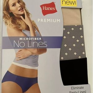 NWT hanes 3-pack Women comfort flex fit microfiber bikini 2XL-LM42AS